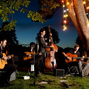 Quartet de Jazz sous les arbres, concert évènementiel festif et élégant