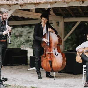 Trio Jazz manouche, Contrebasse, guitare et saxophone/clarinette, mariage en Seine et Marne